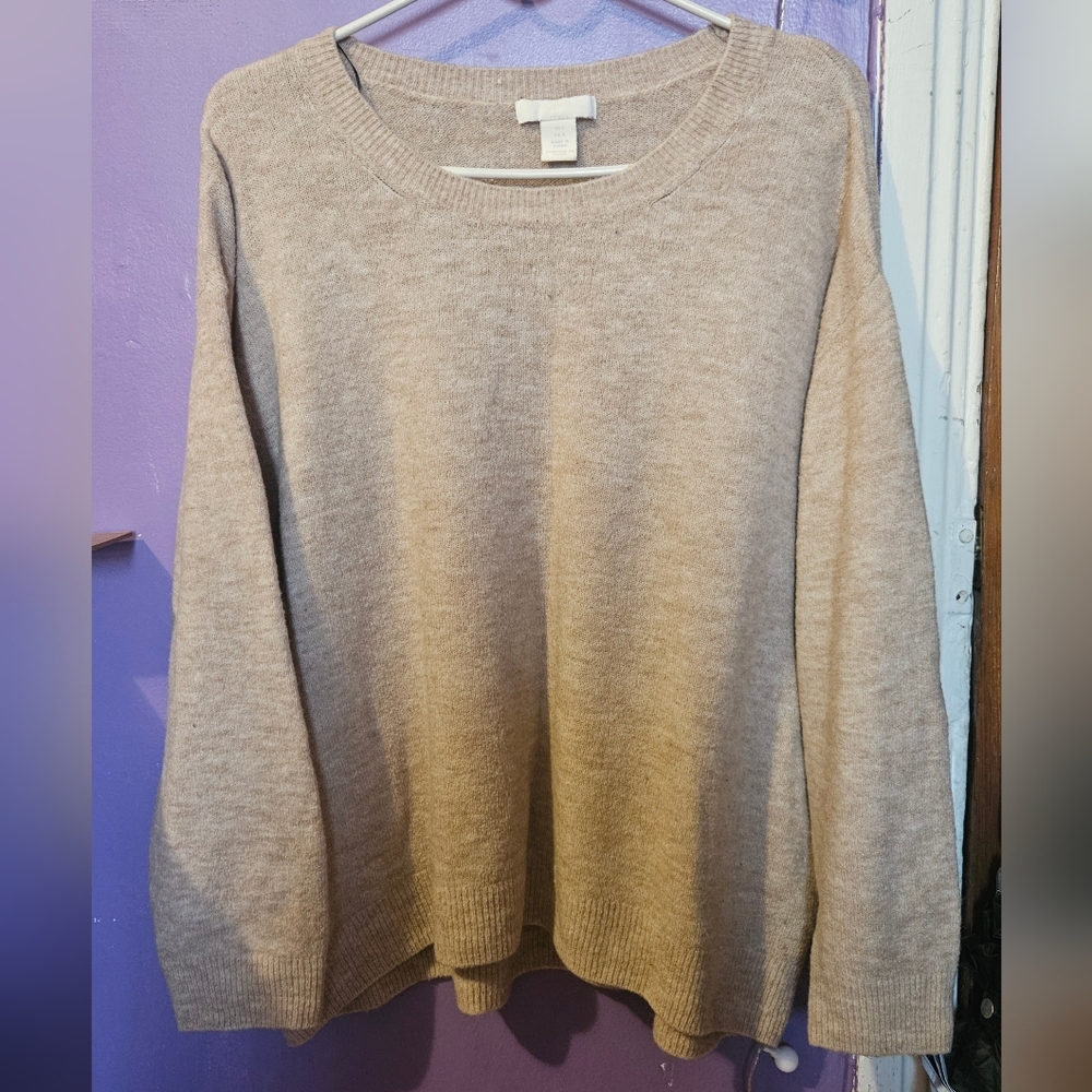 H&M Light Pink Crew Neck Sweater